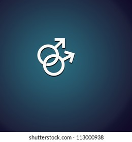 2 Male Symbols Linked Together Stock Illustration 113000938 | Shutterstock