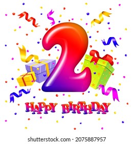 464 Happy 2th birthday Images, Stock Photos & Vectors | Shutterstock