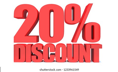20 Percent off 3d Sign on White Background, Special Offer 20% Discount Tag, Sale Up to 20 Percent Off,big offer, Sale, Special Offer Label, Sticker, Tag, Banner, Advertising, offer Icon