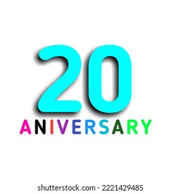 20 Years Aniversary Sticker Banner 