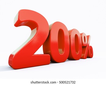 200 Percent Discount 3d Sign on White Background, Special Offer 200% Discount Tag, Sale Up to 200 Percent Off, Sale Symbol, Special Offer Label, Sticker, Tag, Banner, Advertising, Badge, Emblem