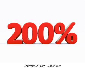 200 Percent Discount 3d Sign on White Background, Special Offer 200% Discount Tag, Sale Up to 200 Percent Off, Sale Symbol, Special Offer Label, Sticker, Tag, Banner, Advertising, Badge, Emblem, Icon