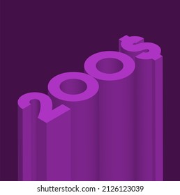 $200 Two-hundred dollar Number price Tag in 3d isometric shape. Light Purple Color number on dark purple background
