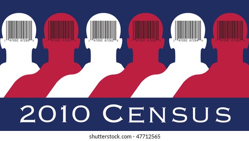2010 Census silhourttes with bar codes