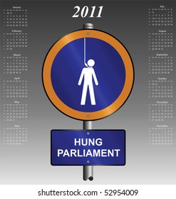 2011 Calendar Depicting UK Hung Parliament Election Result