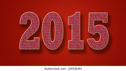 2015 creative typography resolution fot better life - Powered by Shutterstock