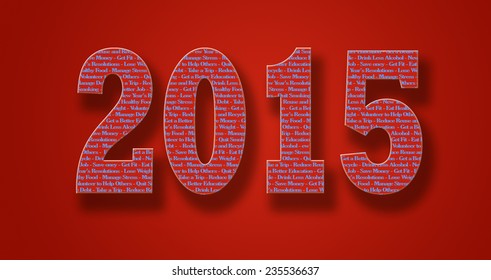 2015 creative typography resolution fot better life - Powered by Shutterstock