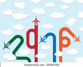2016 HAPPY NEW YEAR PLANE