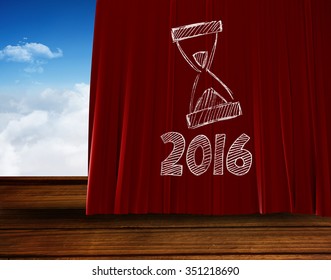 2016 Loading Against Red Curtain Pulling Back