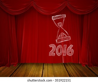 2016 Loading Against Red Curtain Pulling Back