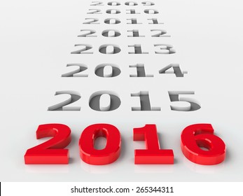 2016 Past Represents The New Year 2016, Three-dimensional Rendering