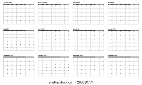 12,696 Calender 2016 Images, Stock Photos & Vectors | Shutterstock