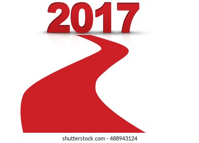 2017 3D Render, 2017 New Year's Head, New Year Celebration