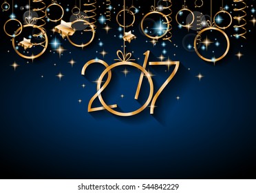 2017 Happy New Year Background for your Seasonal Flyers and Greetings Card or Christmas themed invitations. - Powered by Shutterstock