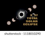 2017 Total Solar Eclipse from partial to total with corona phases composite