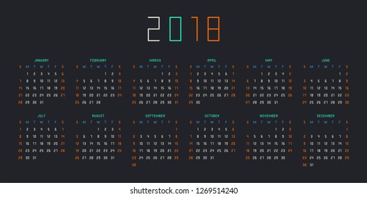 Usm 2023 Calendar Similar Images, Stock Photos & Vectors Of Ten Year Calendar - 2018, 2019,  2020, 2021, 2022, 2023, 2024, 2025, 2026 And 2027 In Black Background -  674610391 | Shutterstock