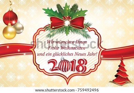 2018 christmas new year greeting card designed for the german speaking clients text translation - New Year Greeting Card 2018 christmas new year greeting card designed for the german speaking clients text translation - New Year Greeting Card