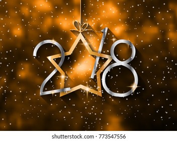 2018 Happy New Year Background for your Seasonal Flyers and Greetings Card or Christmas themed invitations - Powered by Shutterstock