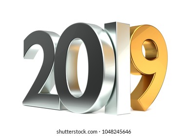 2019 gold 3d rendering