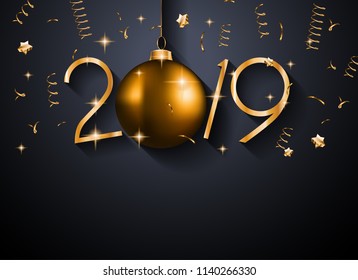 2019 Happy New Year Background for your Seasonal Flyers and Greetings Card or Christmas themed invitations - Shutterstock ID 1140266330