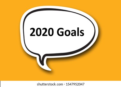 2020 GOALS Word Written Talk Bubble