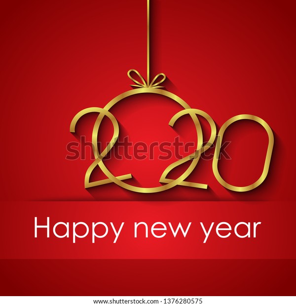 2020 Happy New Year Background Stock Illustration 1376280575