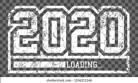 2020 New Year White Loading Bar College University Sports