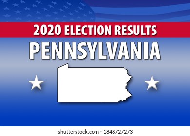 2020 Pennsylvania Election Results Illustration Stock Illustration