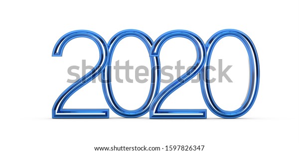 2020 Year Blue Digital 3d Stock Illustration 1597826347 | Shutterstock