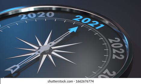 2021 - Moderner Kompass (3D-Rendering)
