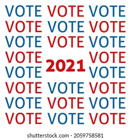 The 2021 Presidential Election In The United States. Polling Day, US Election. Patriotic American Elements. 