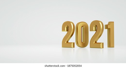 2021 is the year of the silver bull. Symbol of the year, zodiac sign. 3d render on gray background - Shutterstock ID 1875052054