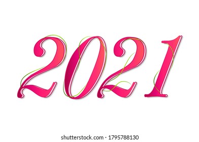 2021 Year Symbol Pink Colour Stock Illustration 1795788130 | Shutterstock