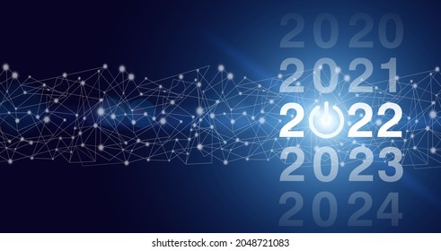 2022 new year. Concept Start New Year 2022. Year two thousand and twenty two concept. Happy New 2022 - New year ,goal,plan,action.