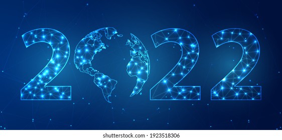 2022 Technology, New Year Background 