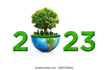 2023 Green World 3d Illustration 260nw 2207270455 