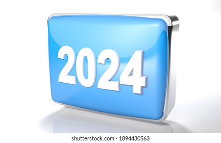 2024 Glossy Blue Box On White Stock Illustration 1894430563 Shutterstock   2024 Glossy Blue Box On 260nw 1894430563 