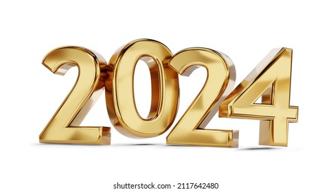 2024 Golden Bold Symbol 3dillustration Stock Illustration 2117642480 ...