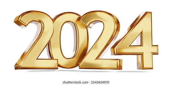 2024 3d 2143654935 Shutterstock   2024 Golden Symbol Bold Letters 260nw 2143654935 