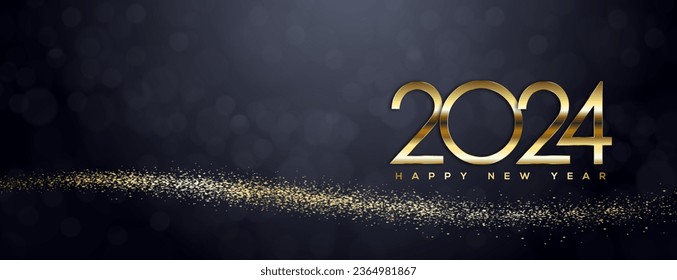 2024 Happy New Year Background, Greeting Card - Powered by Shutterstock