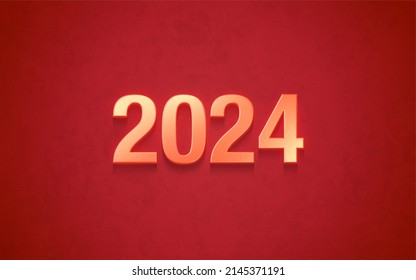 2024 Text Design Isolated On White Stock Illustration 2145371191 ...