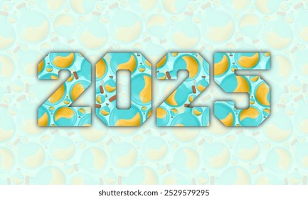 2025 chemistry background. calendar and template design concept. science, glassware, alchemy, study, and education themes - Powered by Shutterstock