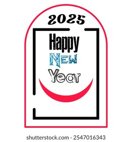 2025 happy new year christmas comic text design. 2025 vector illustration banner.  2025 happy Christmas poster. New year design  - Powered by Shutterstock