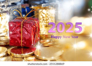 2025 New Year Celebration, New Year's lights Welcome to Happy New Year 2025 - Powered by Shutterstock