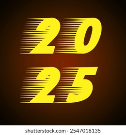 2025 raw yellow colourful vector design  New year. Christmas day design - Powered by Shutterstock