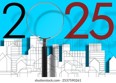 2025 REAL ESTATE PLANNING CONCEPT - Business in building activity and construction industry - New financial year and Budget 2025 concept with cityscape - Powered by Shutterstock