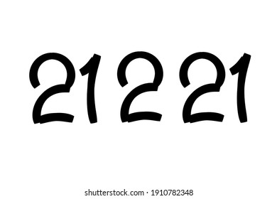21 February 2021 In Black Number Logo 