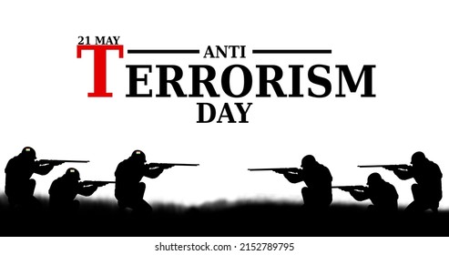 21 may nation anti terrorism day of India Poster background 