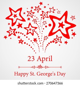 23 April. Happy St George Day.  Illustration