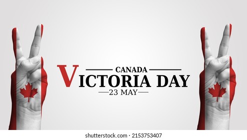 23 may celebrate Victoria day in Canada poster background